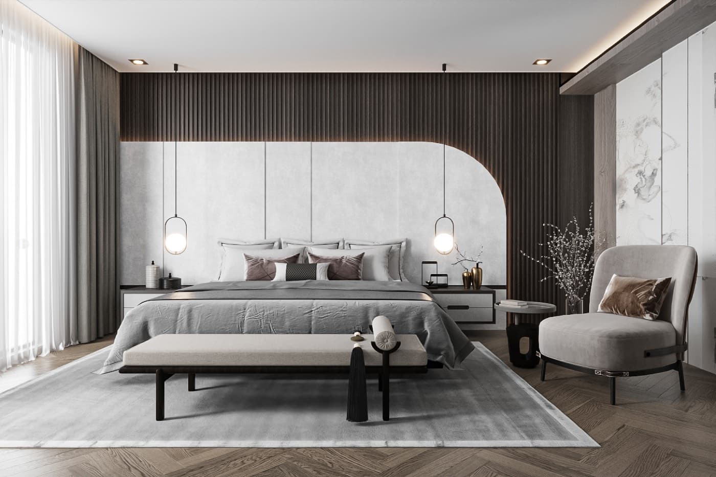 Residential interior design by SPAZEHAUS — a contemporary bedroom in Johor Bahru