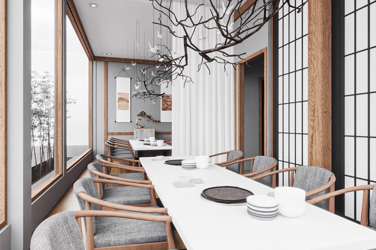 Awagyu Restaurant — Japanese Restaurant interior design & renovation by SPAZEHAUS in Johor Bahru, design and styling detail
