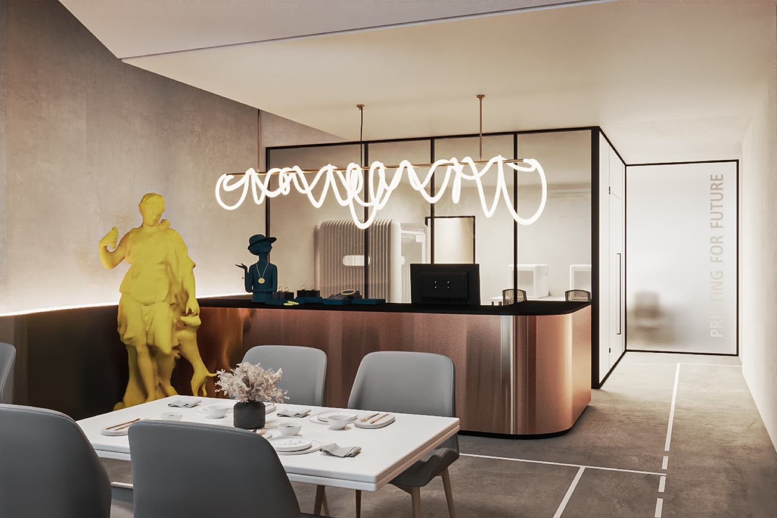 Fabway Cafe — Café interior design & renovation by SPAZEHAUS in Johor Bahru, materials and textures