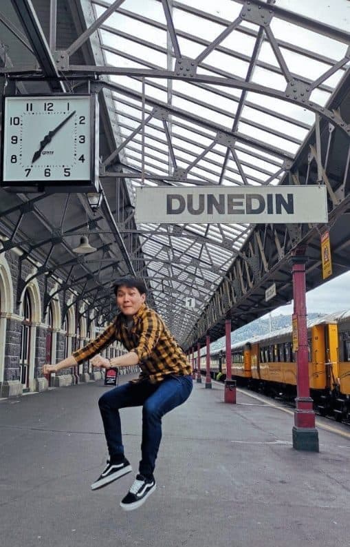 Wilson Lee — Mid-air leap at Dunedin Station