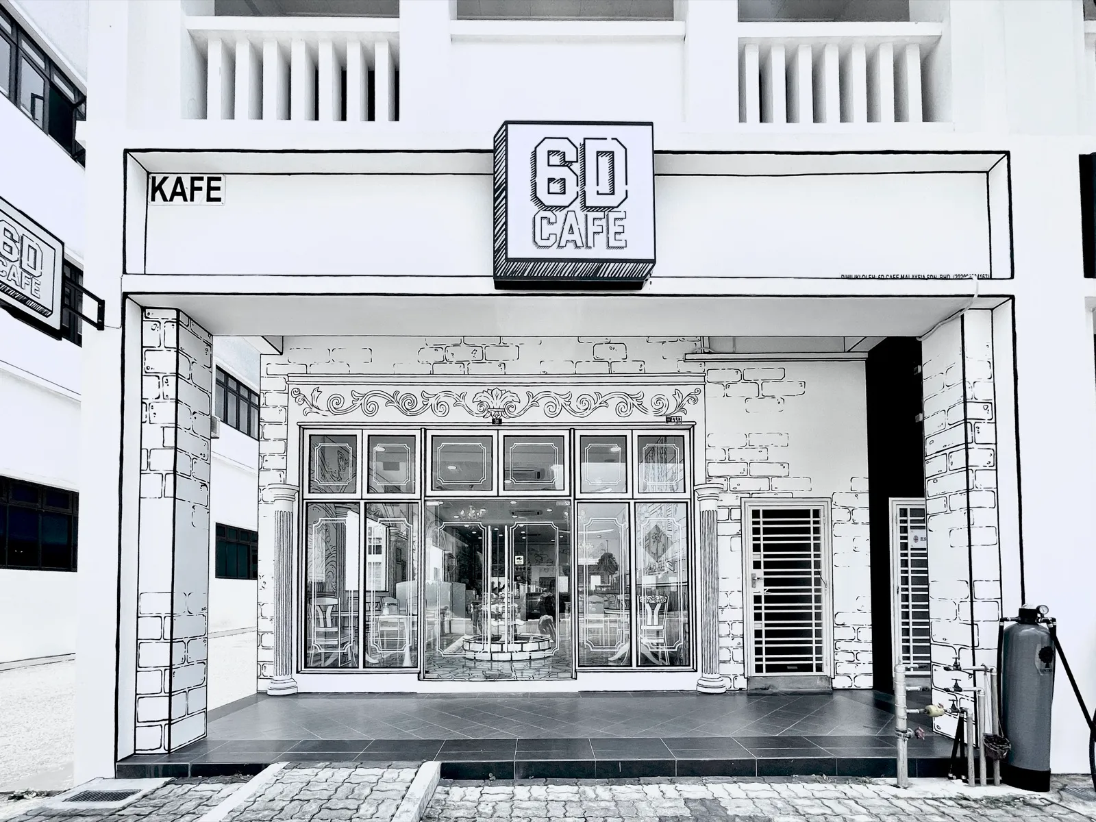 6D Cafe — Café commercial interior design by SPAZEHAUS, Johor Bahru
