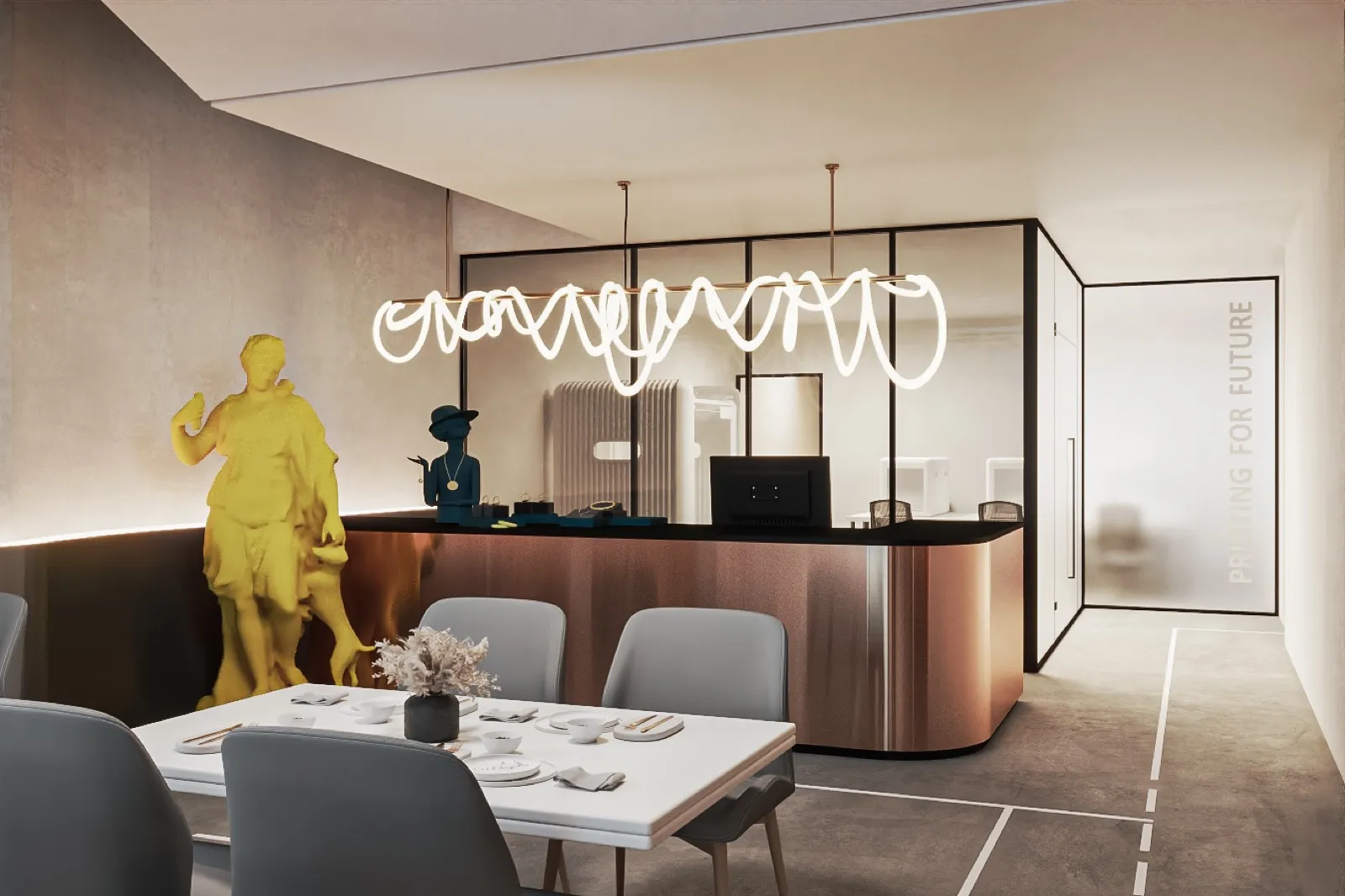 Fabway Cafe — Café interior design & renovation by SPAZEHAUS in Johor Bahru, materials and textures